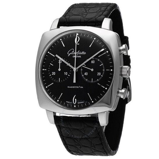 Glashutte Original, Glashutte Sixties Black Dial Chronograph Men's Watch