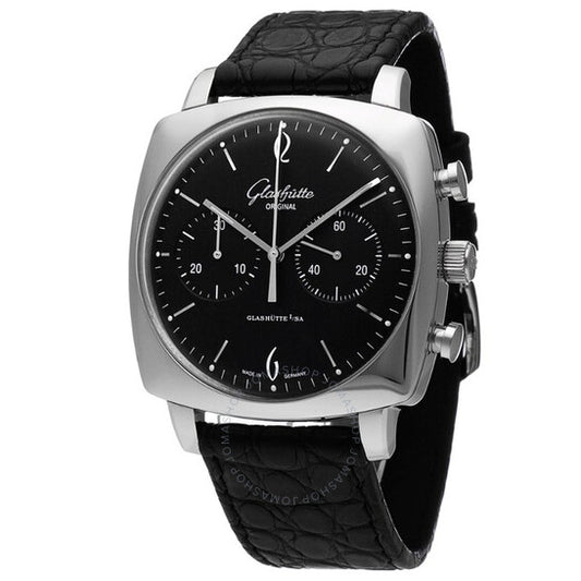 Glashutte Original, Glashutte Sixties Black Dial Chronograph Men's Watch
