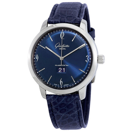 Glashutte Original, Glashutte Sixties Panorama Date Automatic Blue Dial Men's Watch