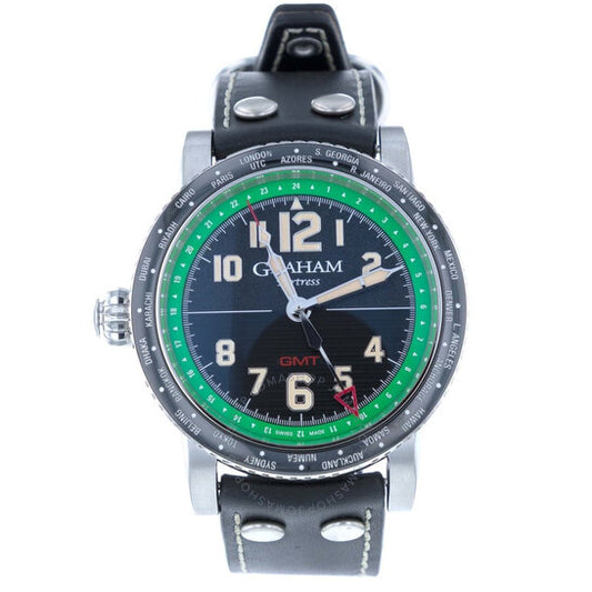 Graham, Fortress City Gmt Automatic Black Dial Men's Watch