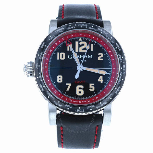 Graham, Fortress City Gmt Automatic Black Dial Men's Watch