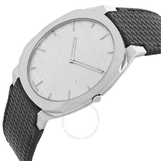 ساعة غوتشي 25H كوارتز بمينا فضي للسيدات