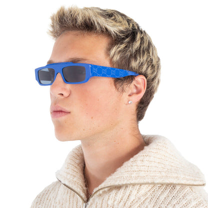 Blue Browline Men's Sunglasses