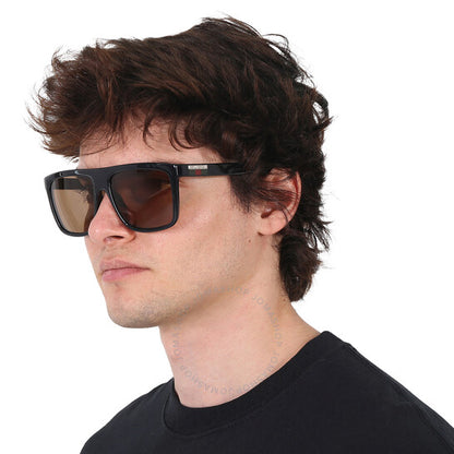 نظارات شمسية رجالية من جوتشي، إطار بني