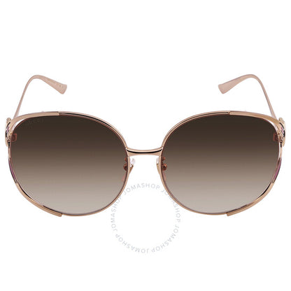 Gucci, Brown Gradient Oval Ladies Sunglasses