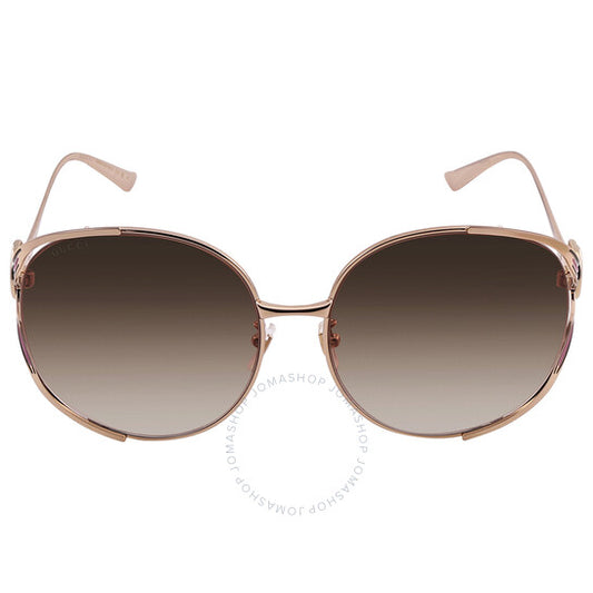 Gucci, Brown Gradient Oval Ladies Sunglasses