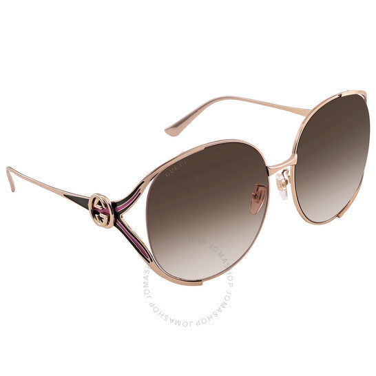 Gucci, Brown Gradient Oval Ladies Sunglasses