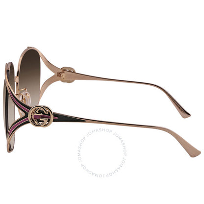 Gucci, Brown Gradient Oval Ladies Sunglasses