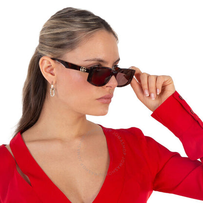 Gucci, Brown Rectangular Ladies Sunglasses