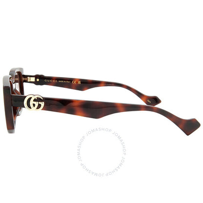 Gucci, Brown Rectangular Ladies Sunglasses