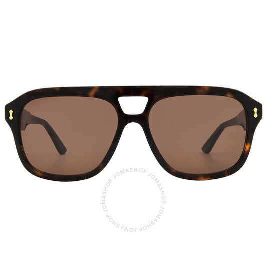 نظارات شمسية غوتشي نافيجيتور بنية للرجال