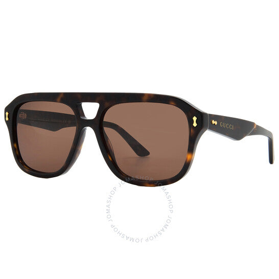 نظارات شمسية غوتشي نافيجيتور بنية للرجال