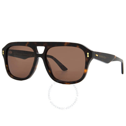 نظارات شمسية غوتشي نافيجيتور بنية للرجال