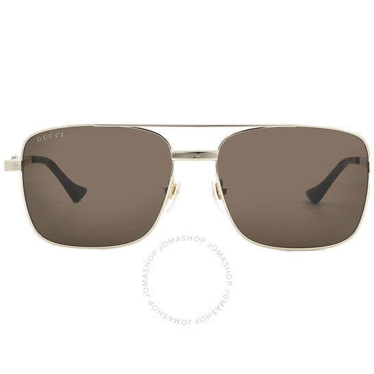 Gucci, Brown Navigator Men's Sunglasses