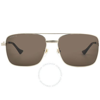 Gucci, Brown Navigator Men's Sunglasses
