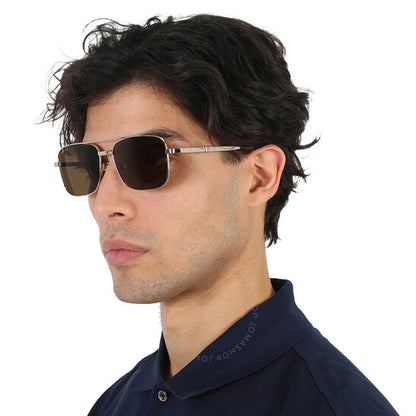 Gucci, Brown Navigator Men's Sunglasses