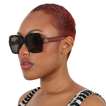 نظارة شمسية مربعة بنية للنساء من غوتشي