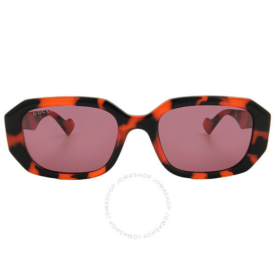 Gucci, Dark Violet Geometric Ladies Sunglasses
