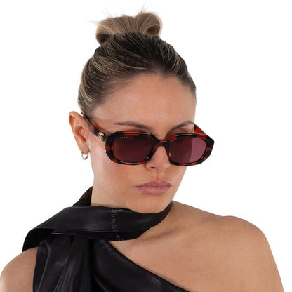 Gucci, Dark Violet Geometric Ladies Sunglasses