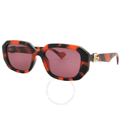 Gucci, Dark Violet Geometric Ladies Sunglasses
