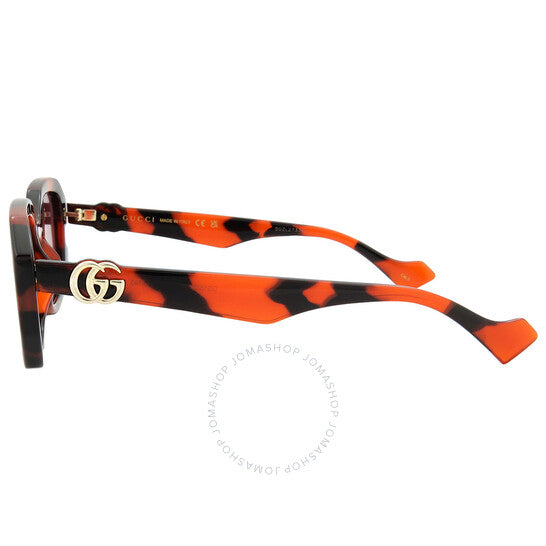 Gucci, Dark Violet Geometric Ladies Sunglasses