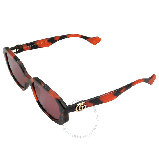 Gucci, Dark Violet Geometric Ladies Sunglasses