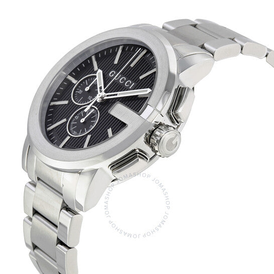 Gucci, G-Chrono Black Dial Stainless Steel Men's Watch