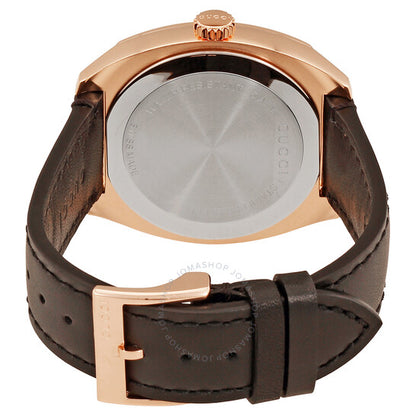 Gucci, GG2570 Black Dial Rose Gold-tone Men's Watch