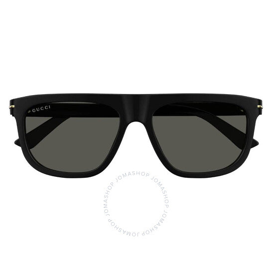 نظارات شمسية رجالية من Gucci، بتصميم Brownline رمادي