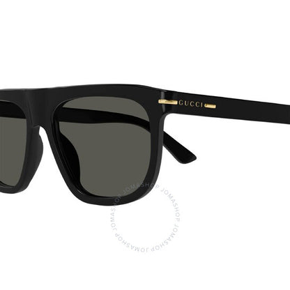 نظارات شمسية رجالية من Gucci، بتصميم Brownline رمادي