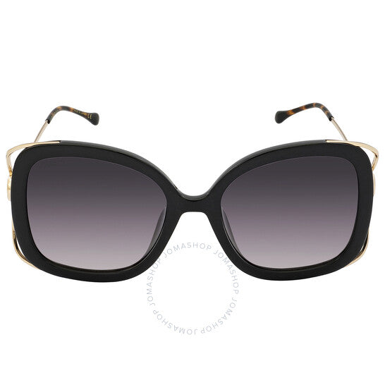 نظارات شمسية نسائية من غوتشي بتصميم فراشة رمادية