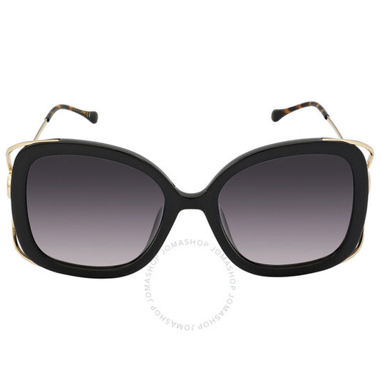 نظارات شمسية نسائية من غوتشي بتصميم فراشة رمادية