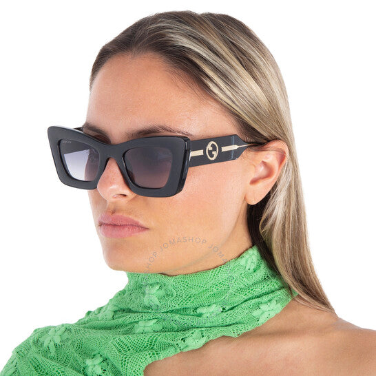 Gucci, Grey Gradient Cat Eye Ladies Sunglasses