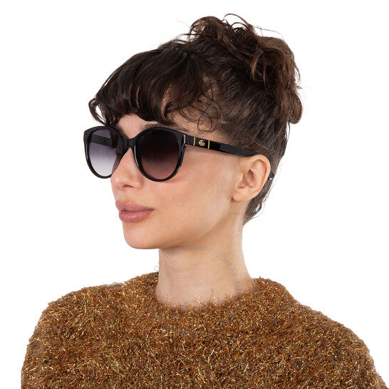 نظارات شمسية نسائية دائرية من جوتشي، رمادية متدرجة اللون