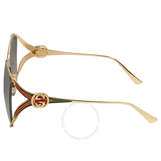 Gucci, Grey Gradient Oval Ladies Sunglasses