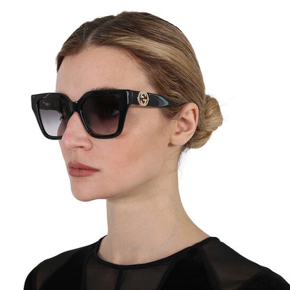 Gucci, Grey Gradient Square Ladies Sunglasses