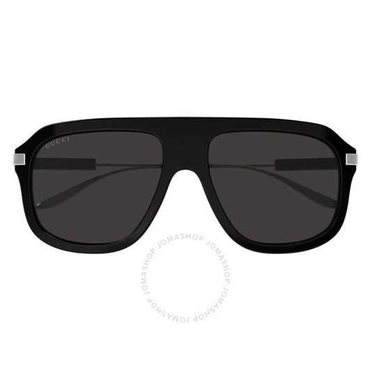 نظارات شمسية غوتشي نافيجيتور رمادية للرجال