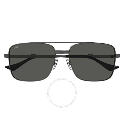 نظارات شمسية غوتشي نافيجيتور رمادية للرجال