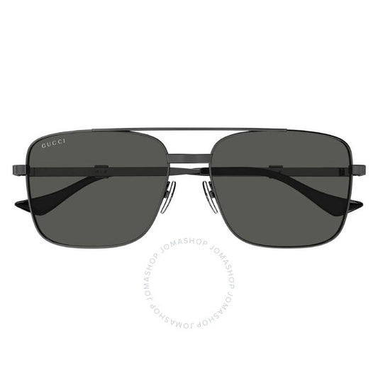 نظارات شمسية غوتشي نافيجيتور رمادية للرجال