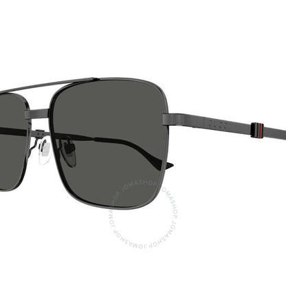 نظارات شمسية غوتشي نافيجيتور رمادية للرجال