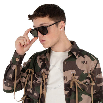 نظارات شمسية غوتشي نافيجيتور رمادية للرجال