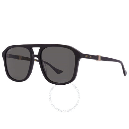 نظارات شمسية غوتشي نافيجيتور رمادية للرجال