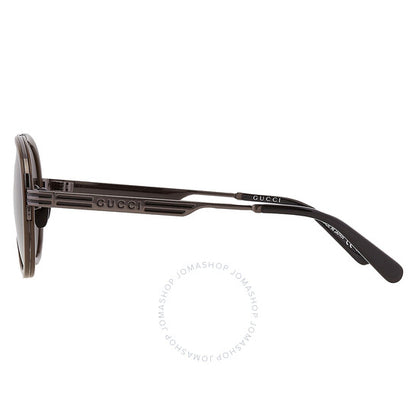 نظارات شمسية رجالية من جوتشي بايلوت رمادية اللون