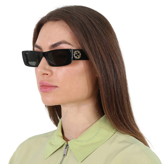 Gucci, Grey Rectangular Ladies Sunglasses
