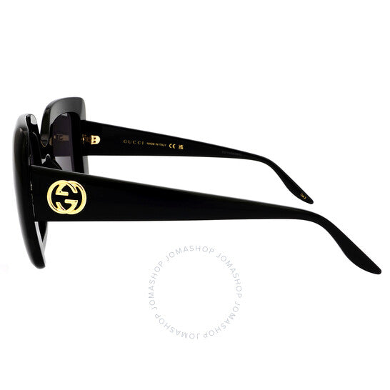 نظارات شمسية نسائية مستطيلة رمادية من غوتشي