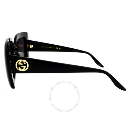 نظارات شمسية نسائية مستطيلة رمادية من غوتشي