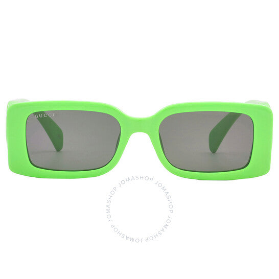 نظارات شمسية نسائية مستطيلة رمادية من غوتشي