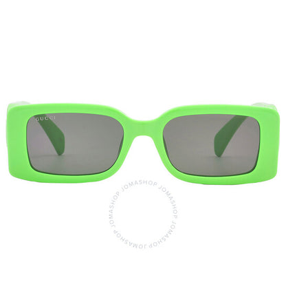 نظارات شمسية نسائية مستطيلة رمادية من غوتشي