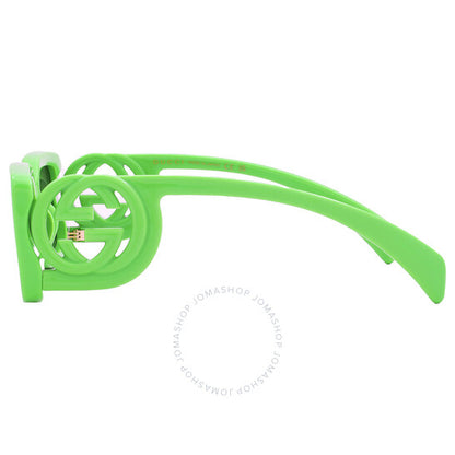 نظارات شمسية نسائية مستطيلة رمادية من غوتشي