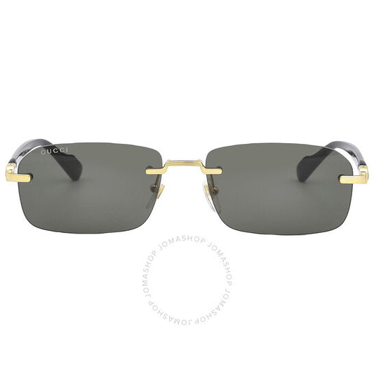 نظارة شمسية رجالية مستطيلة رمادية من جوتشي